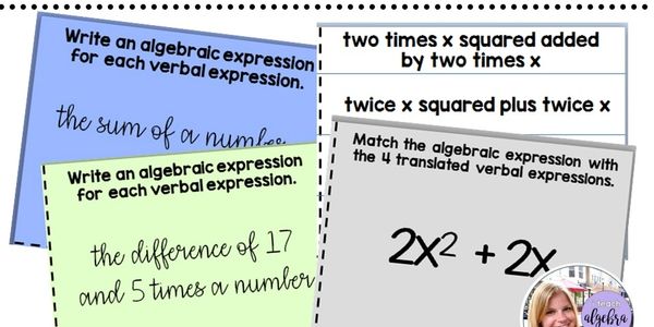 Variables and Expressions | iteachalgebra